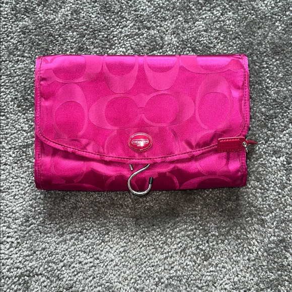 Coach pink hanging cosmetic organizer. - Picture 5 of 5